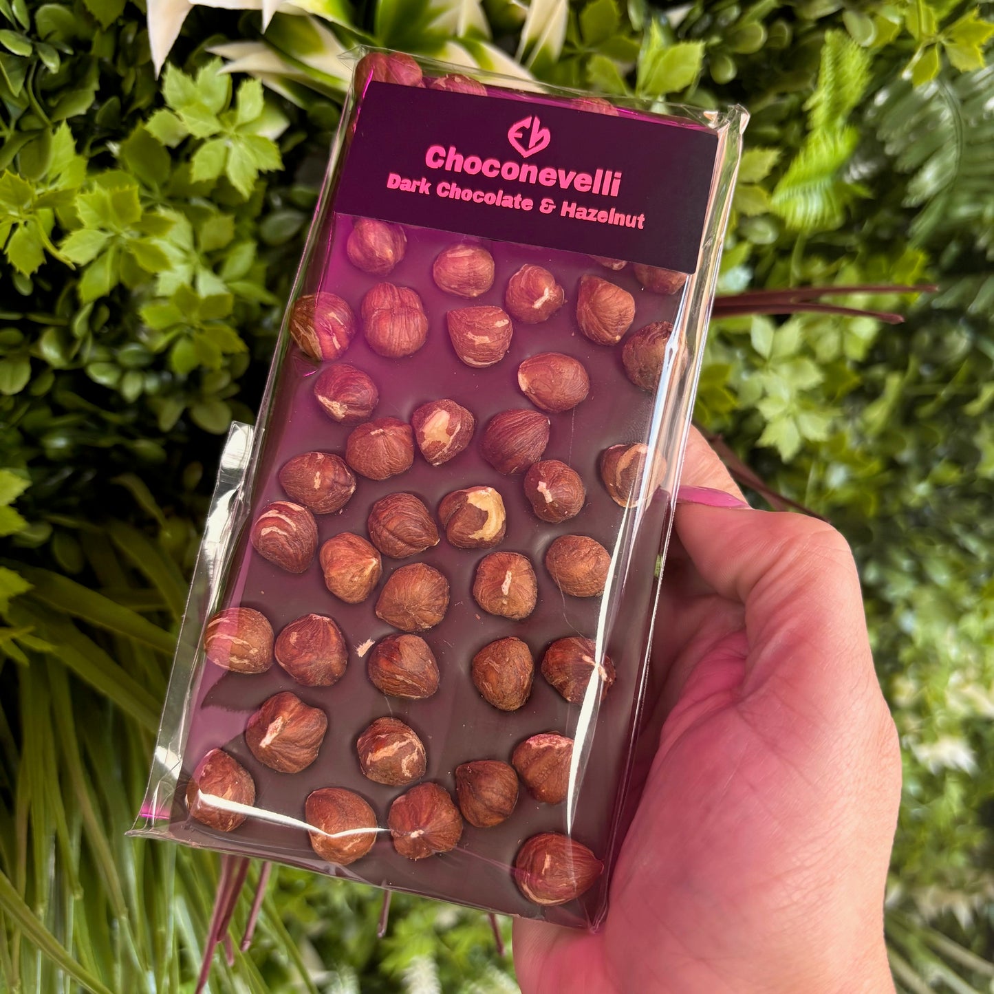 Dark Chocolate & Hazelnut Topped Bar